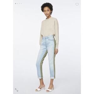 Frame Denim Le Beau Cargo Mix Boyfriend Jeans Canterbury Size 25